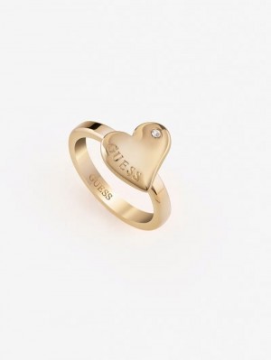 Anillo Guess Fluid Hearts Mujer Dorados | SE-513858