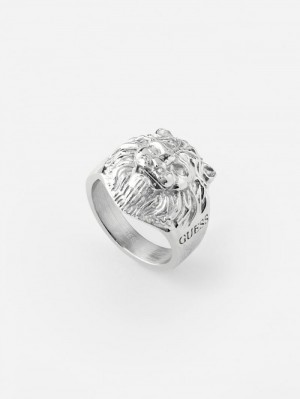 Anillo Guess "Lion King" Hombre Plateados | SE-636746