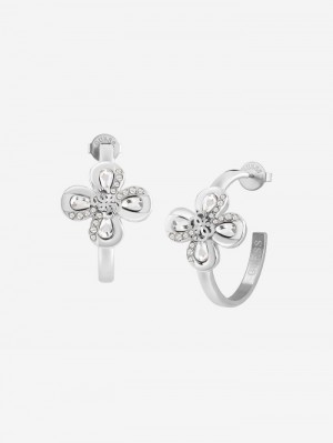 Aretes Guess Amazing Blossom Mujer Plateados | SE-893725