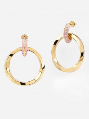 Aretes Guess "Hoops Don't Lie" Mujer Rosas |