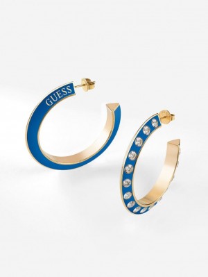 Aretes Guess "Hoops Don't Lie" Mujer Turquesa | SE-091124