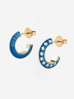 Aretes Guess "Hoops Don't Lie" Mujer Turquesa | SE-189175