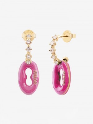 Aretes Guess Pop Links Mujer Rosas | SE-796079