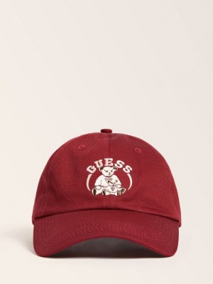 Baseball Cap Guess Front-logo Hombre Vino | SE-456524