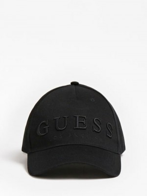 Baseball Cap Guess Logo Hombre Negros | SE-735856