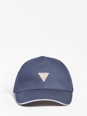 Baseball Cap Guess Triangle Logo Hombre Azules | SE-373339