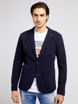 Blazers Guess Cotton Hombre Azules | SE-006821