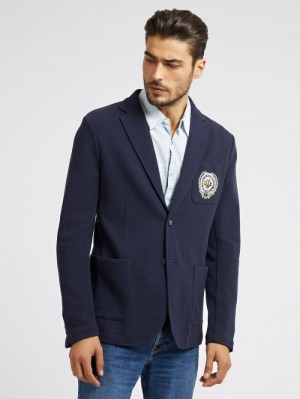 Blazers Guess Front Patch Hombre Azules | SE-712773