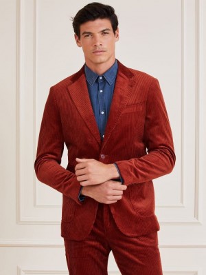 Blazers Guess Marciano Corduroy Hombre Vino | SE-005589