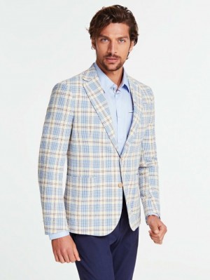 Blazers Guess Marciano Double-breasted Hombre Azules | SE-061216