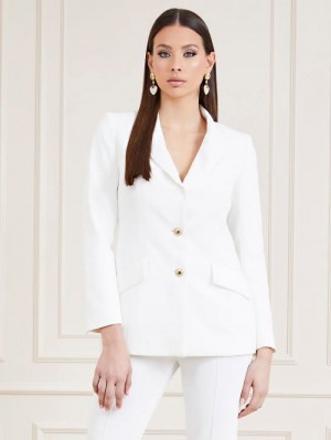 Blazers Guess Marciano Single Breasted Mujer Creme | SE-725425