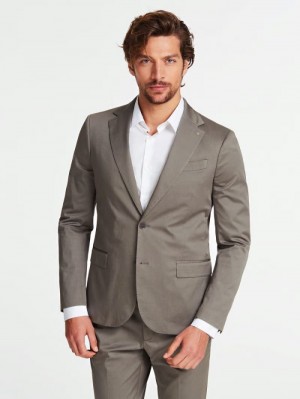 Blazers Guess Marciano Twill Hombre Grises | SE-598337