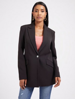 Blazers Guess Relaxed Fit Mujer Negros | SE-215602