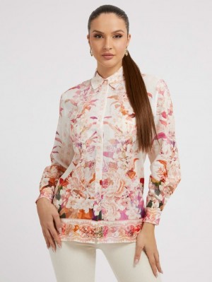 Blusa Guess All Over Floral Print Mujer Multicolor | SE-272422