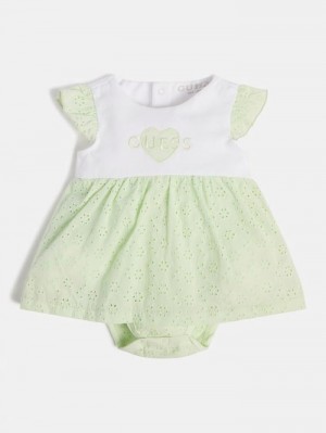 Body Guess Sangallo Dress Niños Verdes Claro | SE-857978