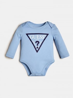 Body Guess Triangle Logo Body Niños Azules Claro | SE-932693