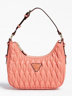 Bolsa De Hombro Guess Amberlei Mujer Coral | SE-971578