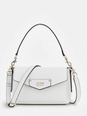 Bolsa De Hombro Guess Brenton Mini Mujer Blancos | SE-799310