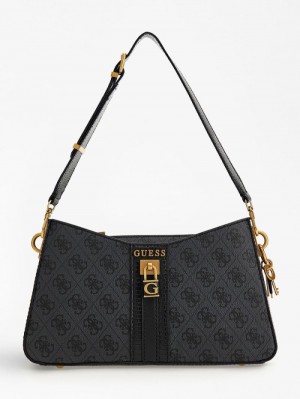 Bolsa De Hombro Guess Ginevra 4g Logo Mujer Grises | SE-395229