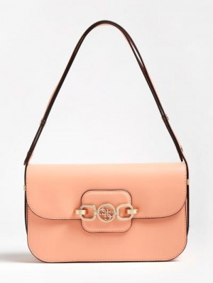 Bolsa De Hombro Guess Hensely Mujer Coral | SE-918181