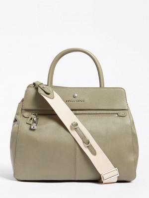 Bolsa de Mano Guess Eve Real Leather Mujer Verdes | SE-167619