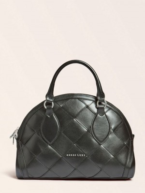 Bolsa de Mano Guess Giorgia Luxe Real Leather Mujer Negros | SE-021108