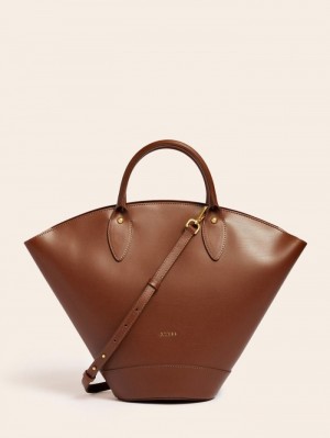 Bolsa de Mano Guess Jary Real Leather Mujer Marrom | SE-506093