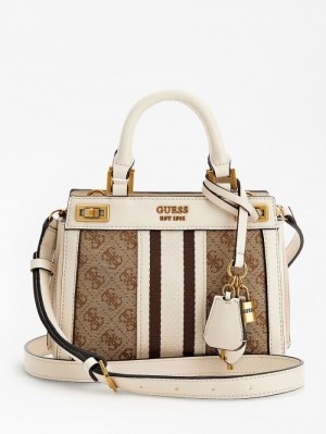 Bolsa de Mano Guess Katey 4g Logo Mini Mujer Blancos |