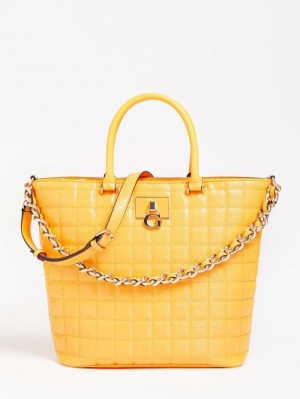 Bolsa de Mano Guess Kobo 4g Logo Mujer Amarillos | SE-958237