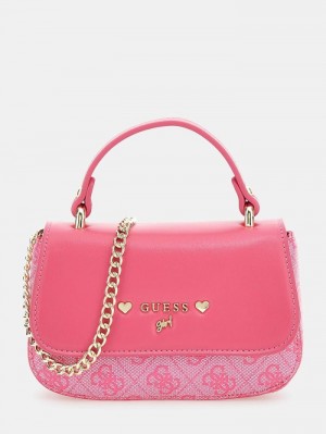 Bolsas Hombro Guess 4g Logo Mini Niños Fucsia | SE-533970