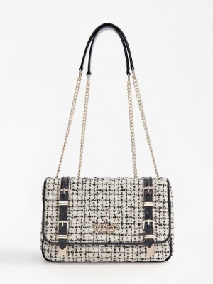 Bolsas Hombro Guess Adam Tweed Mujer Negros | SE-620844