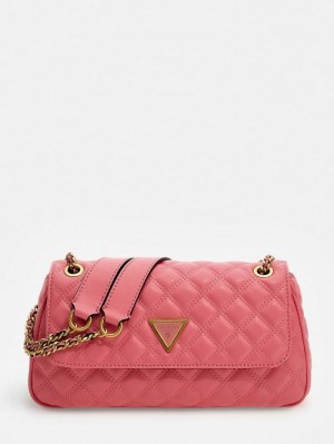 Bolsas Hombro Guess Giully Quilted Mujer Fucsia | SE-040781