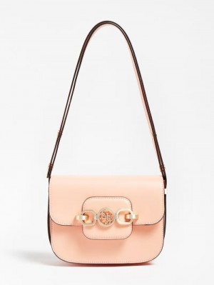 Bolsas Hombro Guess Hensely Mini Mujer Coral | SE-157158