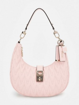 Bolso Hobo Guess Regilla Quilted Mujer Rosas | SE-225660