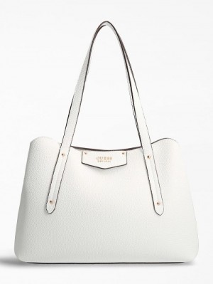 Bolsos Shopper Guess Eco Brenton Mujer Blancos | SE-839556