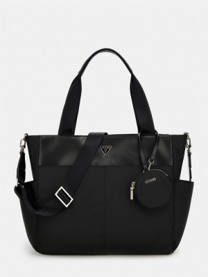 Bolsos Shopper Guess Eco Gemma Mujer Negros | SE-401673