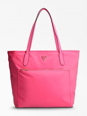 Bolsos Shopper Guess Gemma Logo Triangle Mujer Rosas | SE-405311