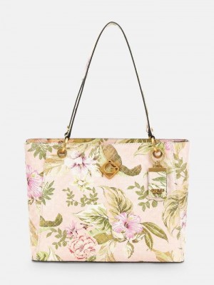 Bolsos Shopper Guess Nerina Floral Print Mujer Multicolor |