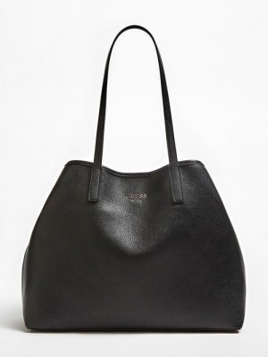 Bolsos Shopper Guess Pochette Vikky Large Mujer Negros | SE-023013