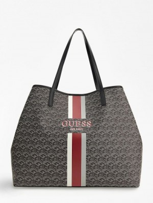 Bolsos Shopper Guess Vikky G Cube Logo Mujer Grises | SE-863805