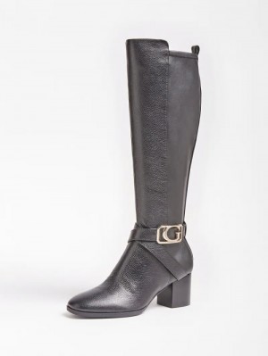 Botas Guess Paxley Genuine Leather Mujer Negros | SE-093889