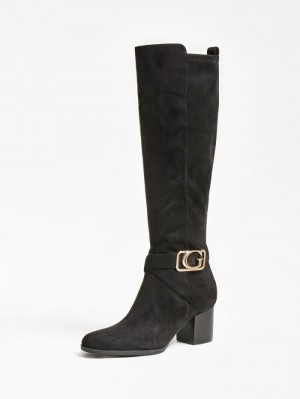 Botas Guess Paxley Suede Mujer Negros | SE-528460