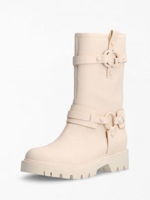 Botas Guess Randa "G" Logo Mujer Blancos | SE-068816