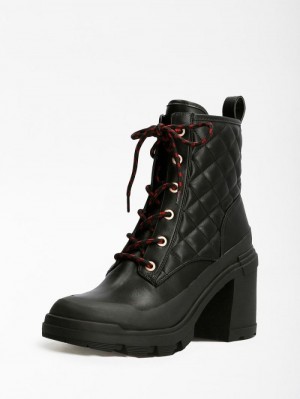 Botas Guess Renca Quilted Combat Mujer Negros | SE-991234