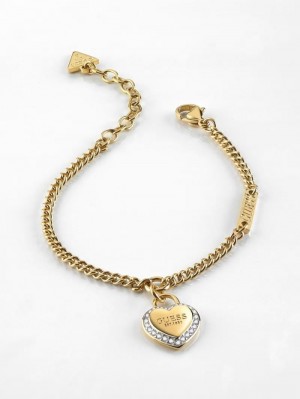 Brazalete Guess "Fine Heart" Mujer Dorados | SE-491863