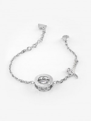 Brazalete Guess "Solitaire" Mujer Plateados | SE-589113