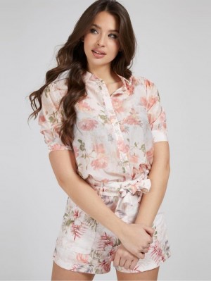 Camisas Guess Floral Print Mujer Floral Fantasy | SE-417382