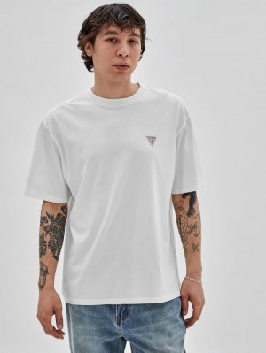 Camiseta Guess Back Logo Hombre Blancos | SE-518568