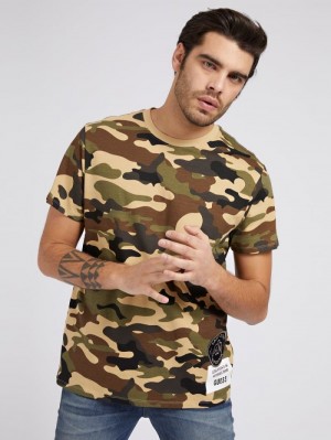 Camiseta Guess Camouflage Print Hombre Camouflage | SE-108549