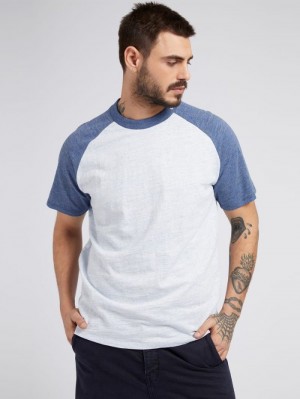 Camiseta Guess Colour-block Hombre Azules | SE-554658